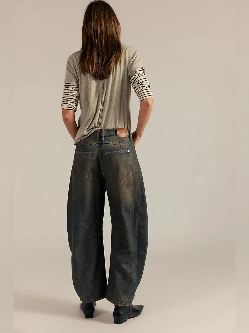 Free People Good Luck Barrel Jeans Lost In The Desert 24 Read Description
